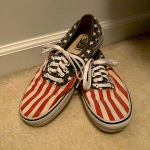 Red/White/Blue American Flag Vans